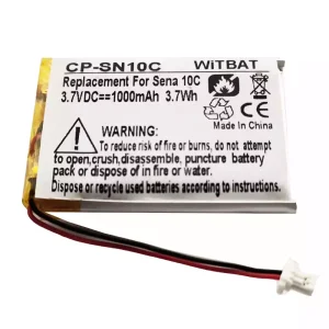 Nyt batteri til hovedtelefoner Sena 10C 10C Pro Motorcycle Bluetooth Headset Camera