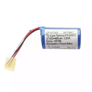 Nyt batteri til hovedtelefoner Audio-Technica ATH-CK3TW Opladningsetui,ICR17280